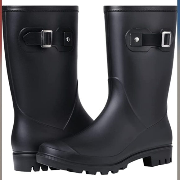 Evshine Shoes - Evshine Women's Mid Calf Rain Boots Waterproof Garden Shoes/ 38.